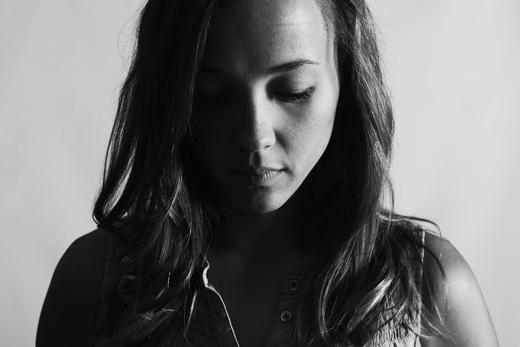 Woman showing deep feelings