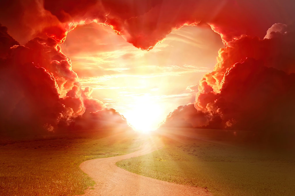heart formed in the clouds