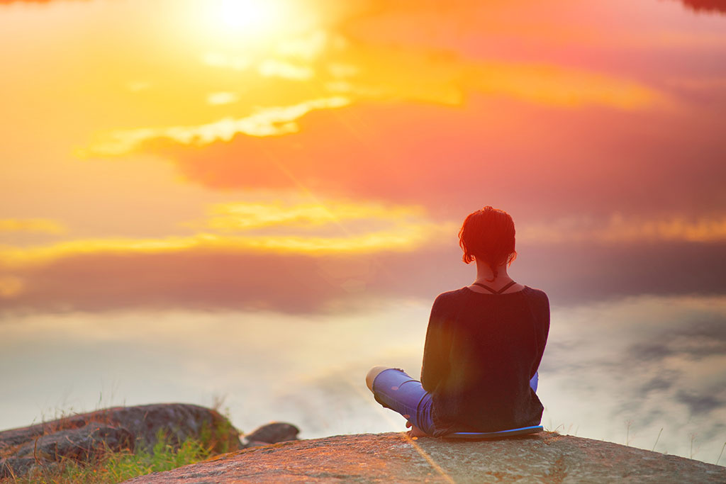 Woman contemplating