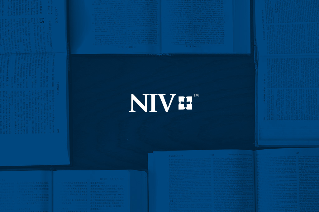 NIV logo with NIV Bibles