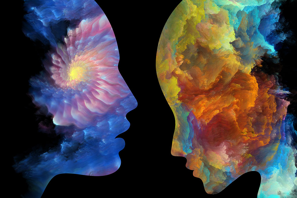 Artwork of 2 unique face images