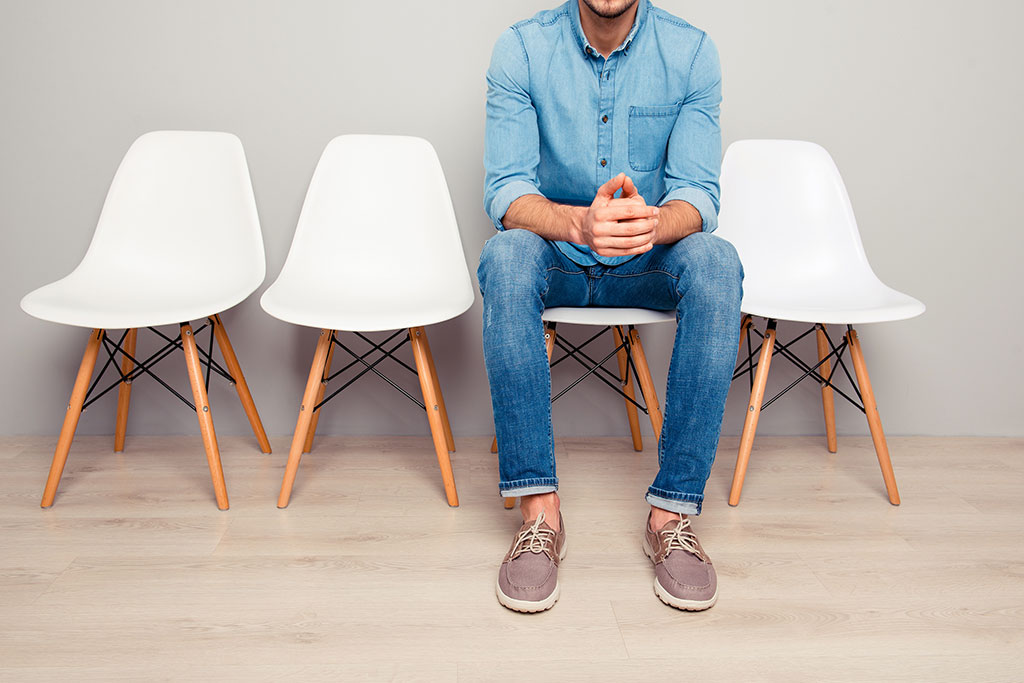 Man sitting waiting