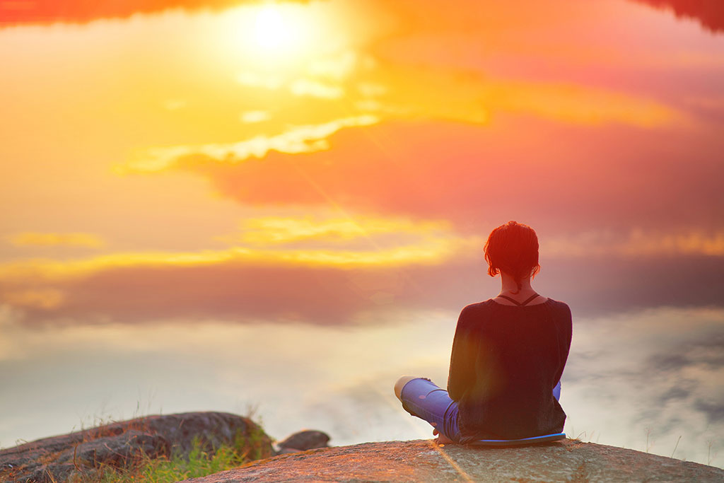 Woman looking at the heavens