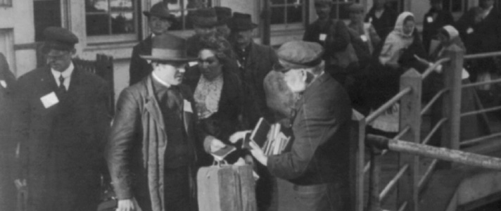 Bibles distributed at Ellis Island by the New York Bible Society